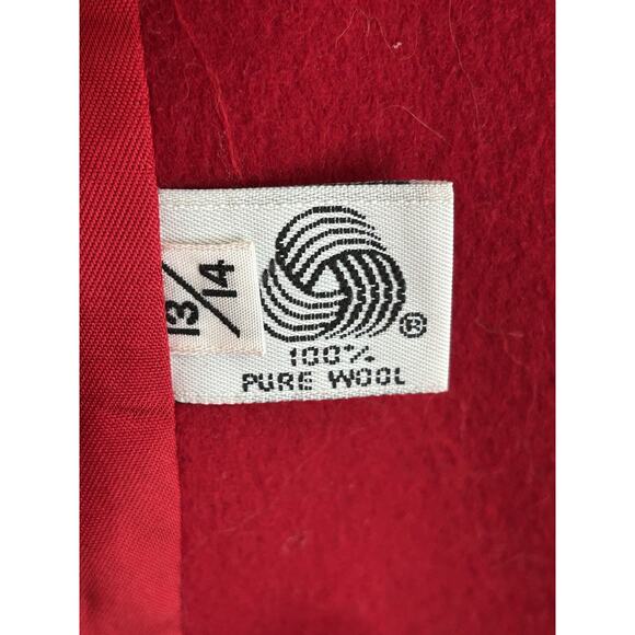 Forecaster of Boston Made In USA Red 100% Wool Long Maxi Coat Women's Size 13/14 - Picture 4 of 7